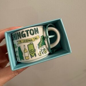 Starbucks Been There Series Washington 2 oz Mini Mug Christmas Ornament